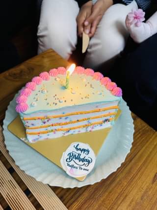 Colourful Pineapple Half Cake