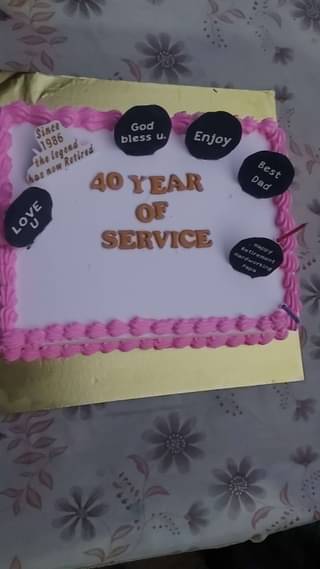 Heartfelt Retirement Cake