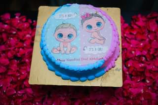 Pink N Blue Baby Shower Theme Cake