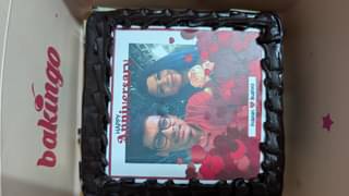 Anniversary Photo Cake Square Shape