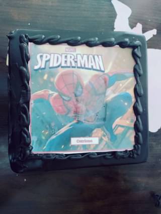 Super Spiderman Photo Cake