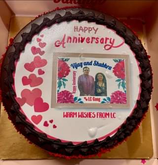 Anniversary Photo Cake 2 Round Shape