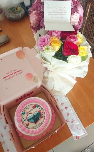 Anniversary Photo Cake 12 Round Shape