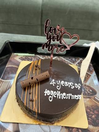 Chocolate Truffle Cake With Love Topper