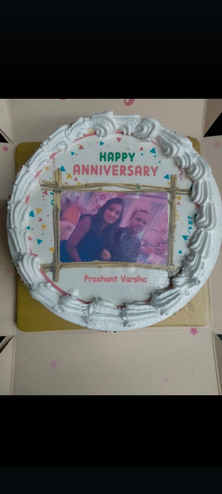 Anniversary Photo Cake 1 Round Shape