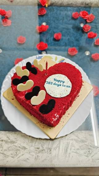 Red Velvet Heart Shape Cake