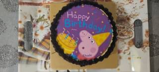 Edible Peppa Pig Chocolate Poster Cake