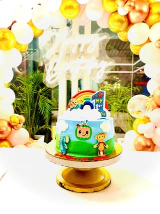 Playful Cocomelon Theme Cream Cake