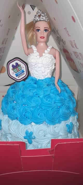 Barbie Doll Cream Cake