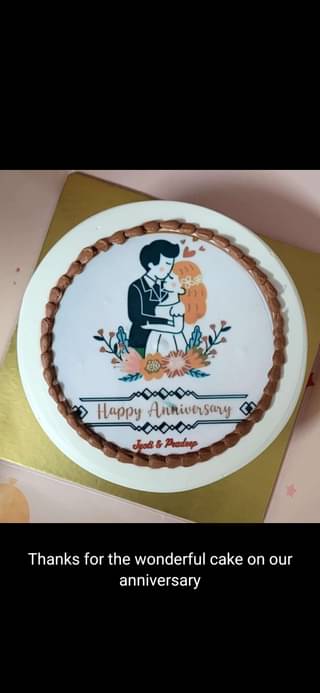 Perfect Couple Anniversary Poster Cake