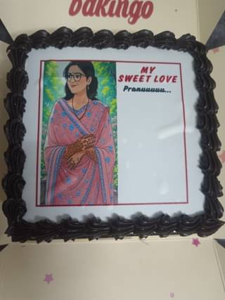 Love Photo Cake 12 Square Shape