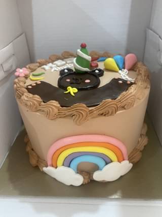 HBD Cutesy Teddy Cream Cake