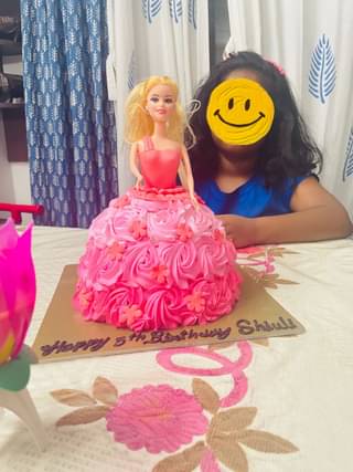 Cream Fantasy Barbie Cake