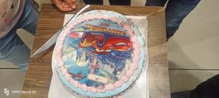 McQueen Car Birthday Photo Cake