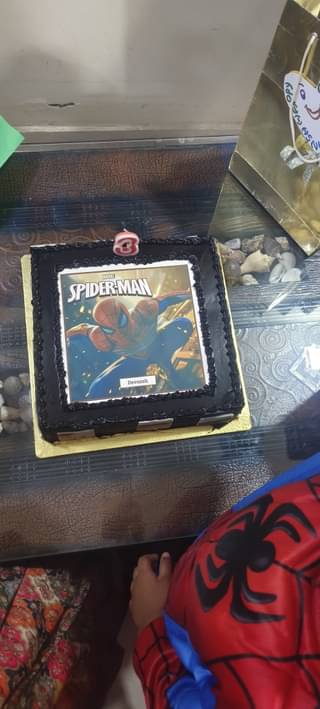 Super Spiderman Photo Cake