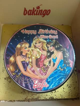 Barbie Birthday Photo Cake