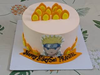 Flaming Naruto Cake