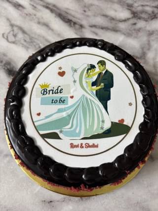 Delicious Bride To Be Photo Cake