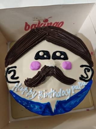 Comical Pineapple Cake For Dad