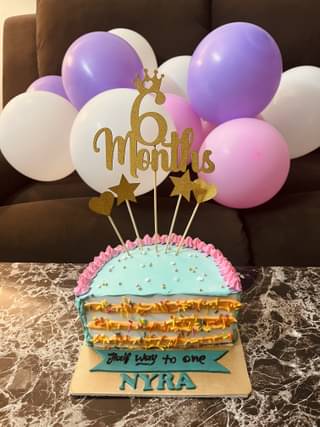 Colourful Pineapple Half Cake