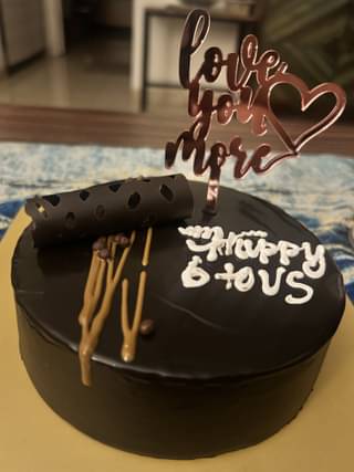 Chocolate Truffle Cake With Love Topper