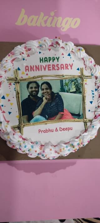Anniversary Photo Cake 1 Round Shape