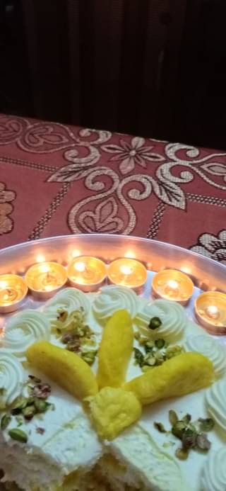 Rasmalai Pista Whipped Cream Cake
