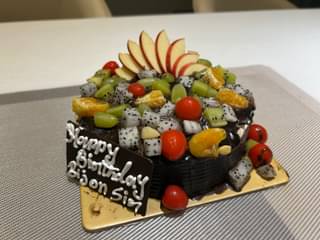 Chocolate Truffle Fresh Fruit Cake