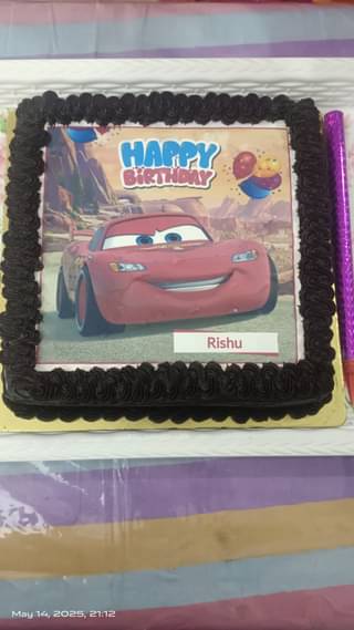 Mcqueen Car B'day Poster Cake