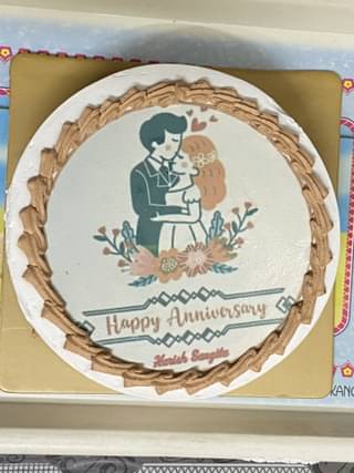 Perfect Couple Anniversary Poster Cake