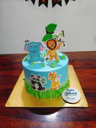 Jungle Paradise Theme Cake