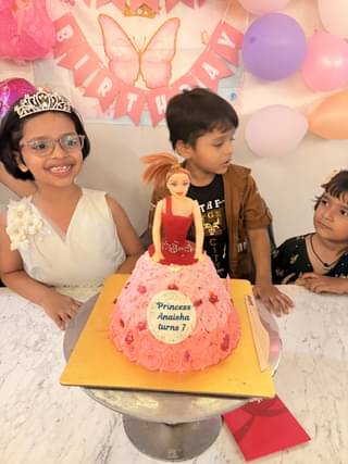 Cream Fantasy Barbie Cake
