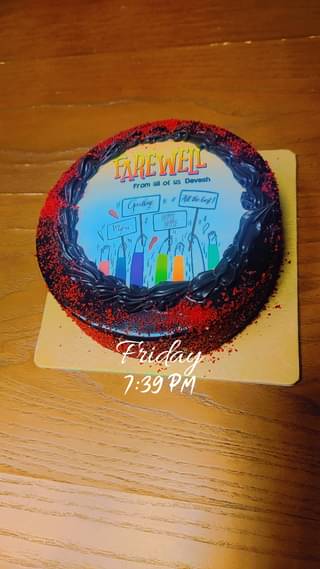 Good Bye Farewell Red Velvet Chocolate Cake