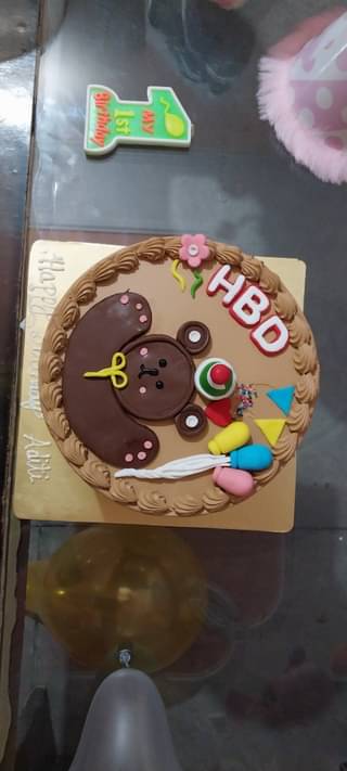 HBD Cutesy Teddy Cream Cake