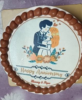 Perfect Couple Anniversary Poster Cake