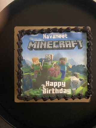 Epic Minecraft Birthday Cake