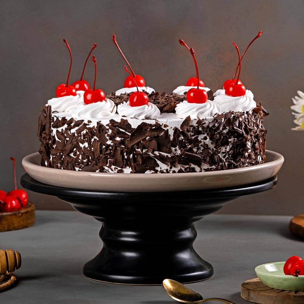Side View of Eggless Black Forest Cake