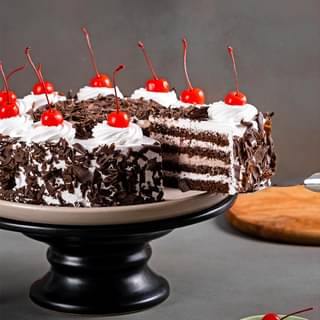 Sliced View of Eggless Black Forest Cake