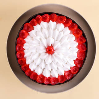 Top View of Black Forest Fantasy Cake