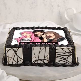 Side View of Blackpink Kpop Theme Cake
