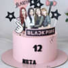 Zoomed View of Blackpink Party Perfection Cream Cake