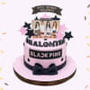 Blackpink Theme Birthday Cream Cake 