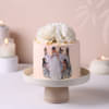 Side View of Carnations Bridal Cake