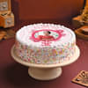 Top View Happy Women's Day Round Photo Cake