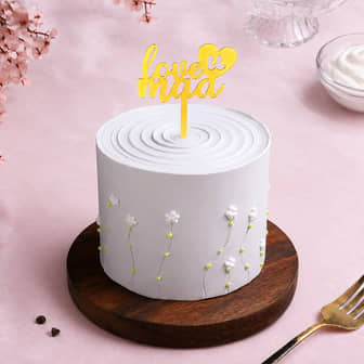 Bloom Trails Cake With Love U Mom Topper