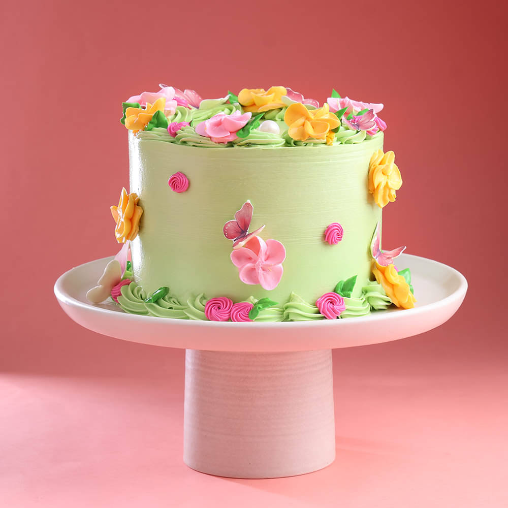 Butterfly Garden Themed Cake