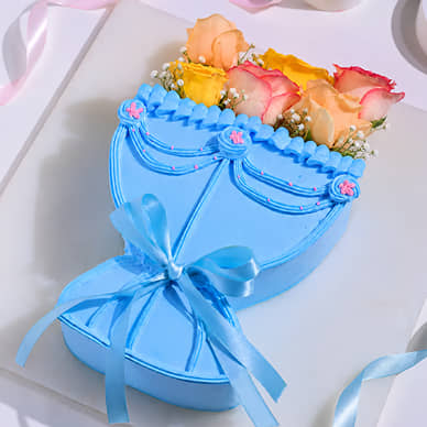 Blue Blossom Bouquet Cake Blue Blossom Bouquet Cake