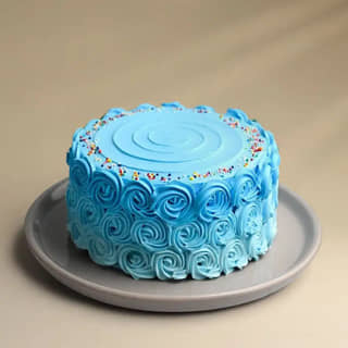 Blue Rosette Cake Blue Rosette Cake
