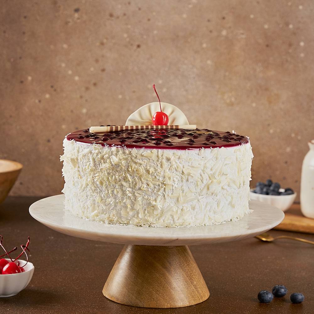Side View of Blueberry Vanilla Cake