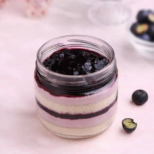 Blueberry Single Jar Cake
